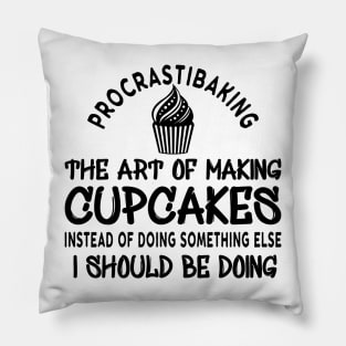 Cupcake - Proscrastibaking the art of making  cupcakes Pillow