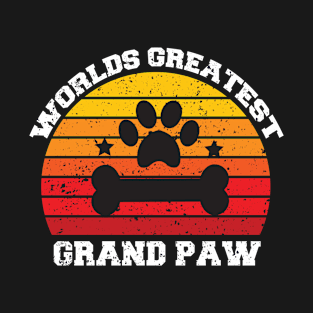 Grandpaw Worlds Greatest Grand Paw Funny Dogs Tee T-Shirt