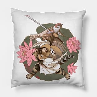 Cat Samurai Pillow