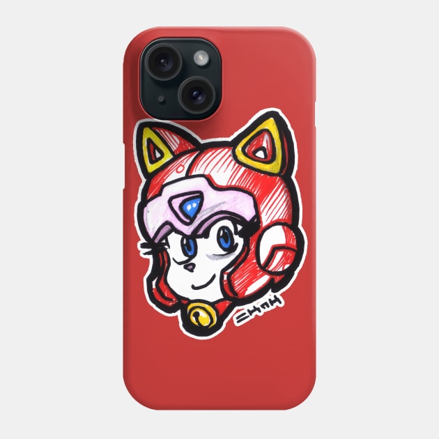 Polly Esther Samurai Pizza Cat Phone Case by sketchnkustom