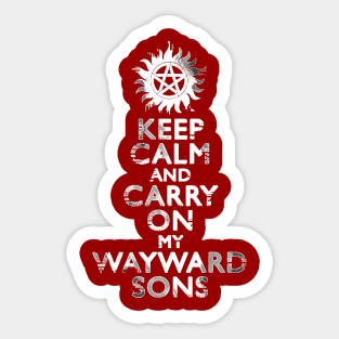 Carry on my Wayward Son, supernatural Vintage suns' Sticker