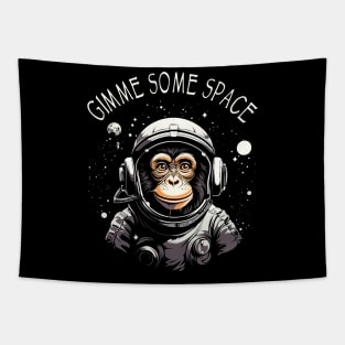 Gimme Some Space Monkey Ape Chimp Astronaut Tapestry