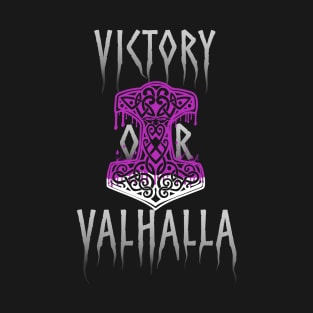 Victory or Valhalla Mjolnir Viking Norse Hammer of Thor Purple T-Shirt