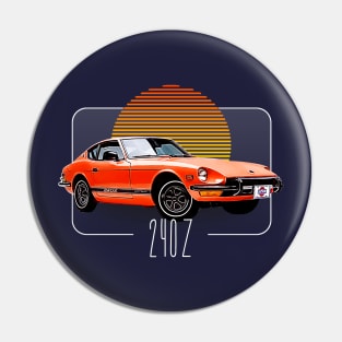 Datsun 240Z Retro Classic Car Lover Design Pin