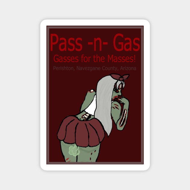 Pass n Gas PinUp Zombie Magnet by SnoKonKonArts