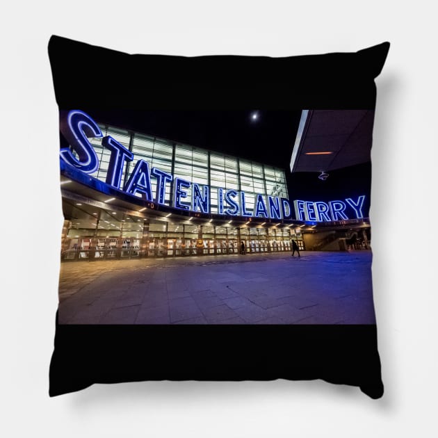 Staten Island Ferry Pillow by ShootFirstNYC