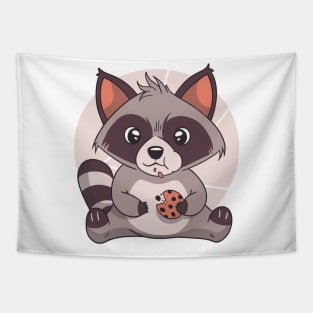 raccoon is cute and lovely animal Tapestry