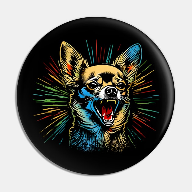 Chihuahua Barking Pin by Midcenturydave