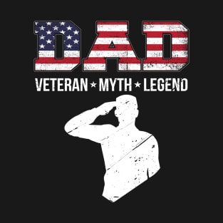 Veteran Father Proud Veteran Day Dad T-Shirt