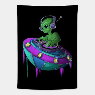 Alien Music Dj in Space Tapestry