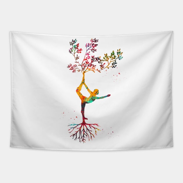 Yoga pose Tapestry by erzebeth