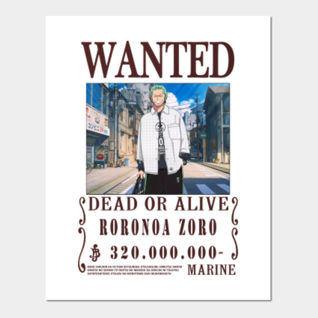 Roronoa Zoro One Piece Wanted One Piece Wanted Posters And Art Prints Teepublic
