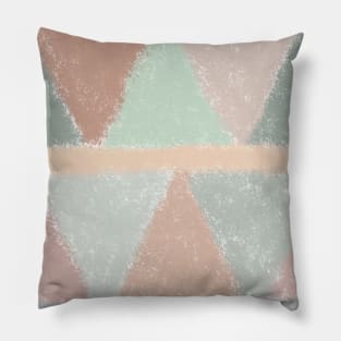 Earth Tones Sketchy Chalk Triangle Pattern Pillow