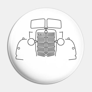 1940s vintage Bedford truck outline graphic (black) Pin