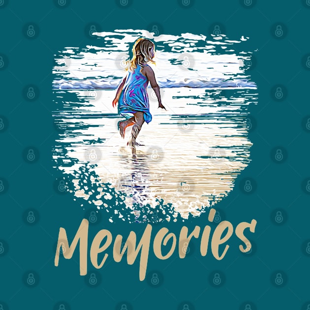 Memories - Little girl playing on the beach by Ripples of Time