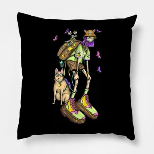 animal lovers girl character Pillow