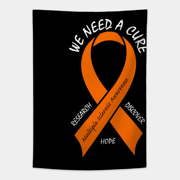 MS, Multiple Sclerosis: We Need A Cure! Tapestry by PenguinCornerStore