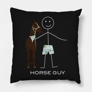 Funny Mens Horse Design Pillow