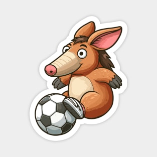 Aardvark Playing Football Magnet