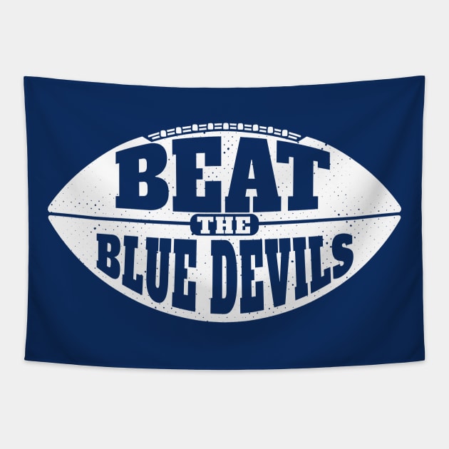 Beat the Blue Devils // Vintage Football Grunge Gameday Tapestry by SLAG_Creative