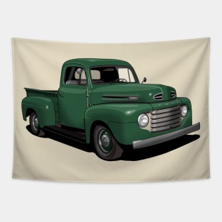 1950 Ford F1 Pickup Truck in dark green Tapestry