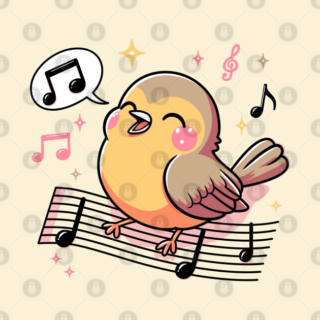 Cute Singing Bird by JS Arts