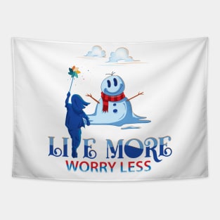 Live More Worry Less Tapestry