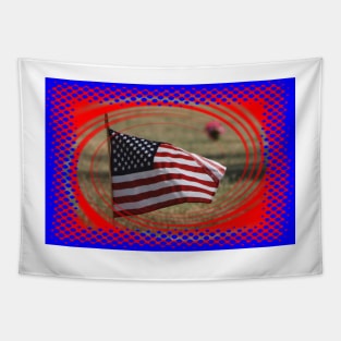 Colorful US Flag on Memorial Day Tapestry