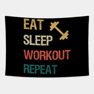 Eat sleep workout repeat Tapestry