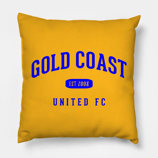 Gold Coast United Pillow by CulturedVisuals