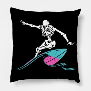 Surf Skeleton Pillow