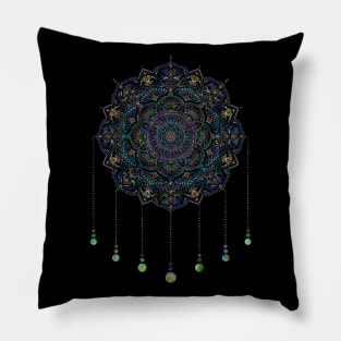 Labradorite Mandala Pillow