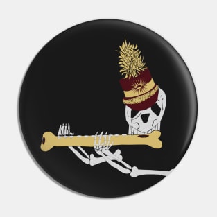 Marching Band Skeleton Flute Pin