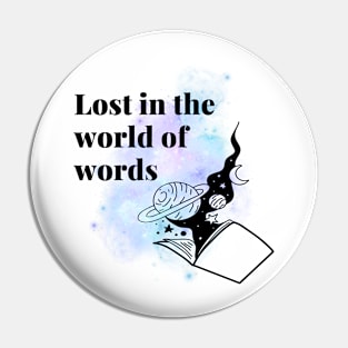 Bookworm lost in the world of words Pin