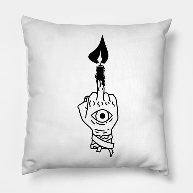 Fuck You Hand of Glory Pillow by AlanNguyen