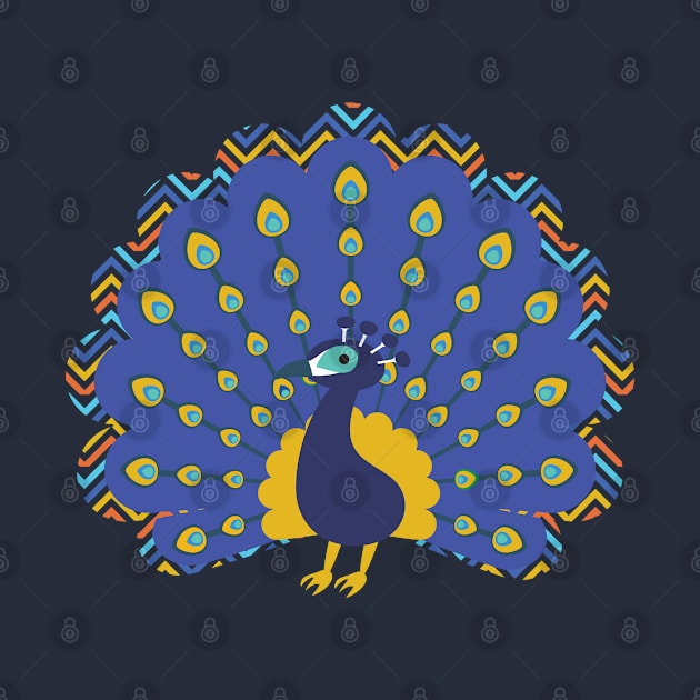 Colorful Abstract Peacock Bird Lover Design by Syressence