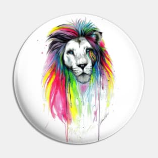 Lion In Watercolour Pin