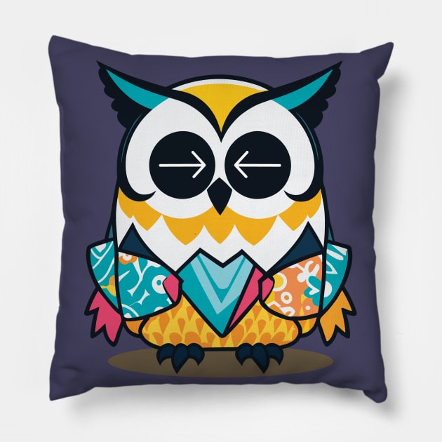 Hello Mr. Owl Pillow by Orange-C