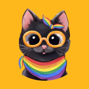 LGBT Pride Shirt, Gay Pride Tee, Cute Pride Shirt, Gay Pride Shirt, Pride Tshirt, Gay Pride Tshirt, pride cat shirt, gay cat shirt, nerd cat shirt, rainbow flag pride, LGBT Pride Tee, Rainbow Pride Tee, rainbow cat shirt T-Shirt