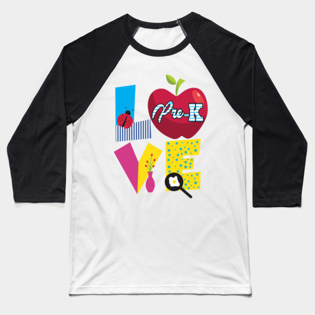 Love Pre K 90s Retro Style Vintage Preschool Teacher Graphic