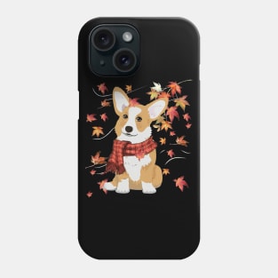 Maple Dog Leaf Fall Hello Autumn Funny Corgi Lover Phone Case