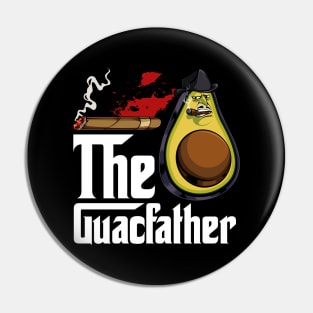 Avocado - The Guacfather - Funny Guacamole Pun Pin