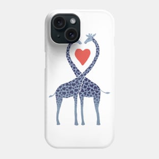 Giraffes in Love - A Valentine's Day Illustration Phone Case