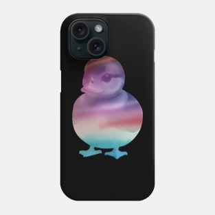 Purple blue watercolor ducky Phone Case