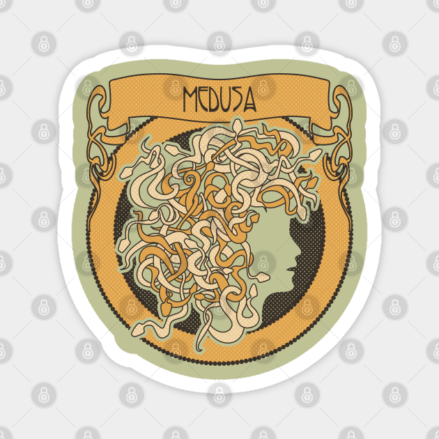 Medusa silhouette (light) - Medusa - Magnet | TeePublic