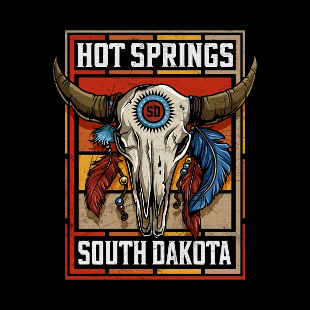 Hot Springs South Dakota Native American Bison Skull by SouthDakotaGifts