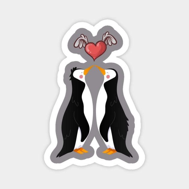 Cute Penguin Valentine Day Magnet by prestigeelement