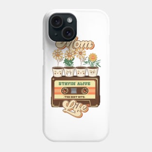 Mothers day plant  lover groovy cassette Retro mom life Phone Case