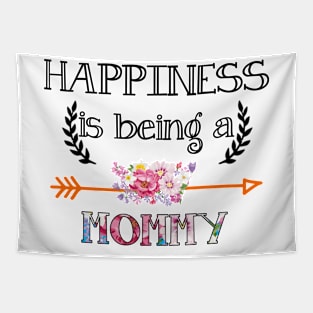 Happiness is being Mommy floral gift Tapestry