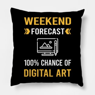 Weekend Forecast Digital Art Arts Pillow